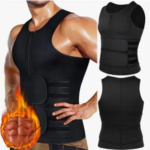 Men Body Shaper Waist Trainer Vest  Shirt Sauna Sweat Vest Compression Undershirt Shapewear  Workout Tank Tops Fitted Athleisure Sports Breathable Outfits