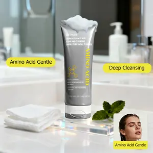 HIANGEL Amino Acid Gentle White Clay Facial Cleanser Deep Cleansing for Pores Blackhead Removal Soothes Controls Oil Cleansing Foam for Pore Care Dual Tube Design Hydrating Moisturizer  with Coptis Chinensis Root  Extract