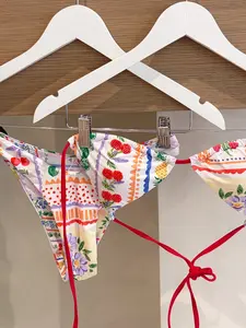 Cherry Beaded Reversible Bikini