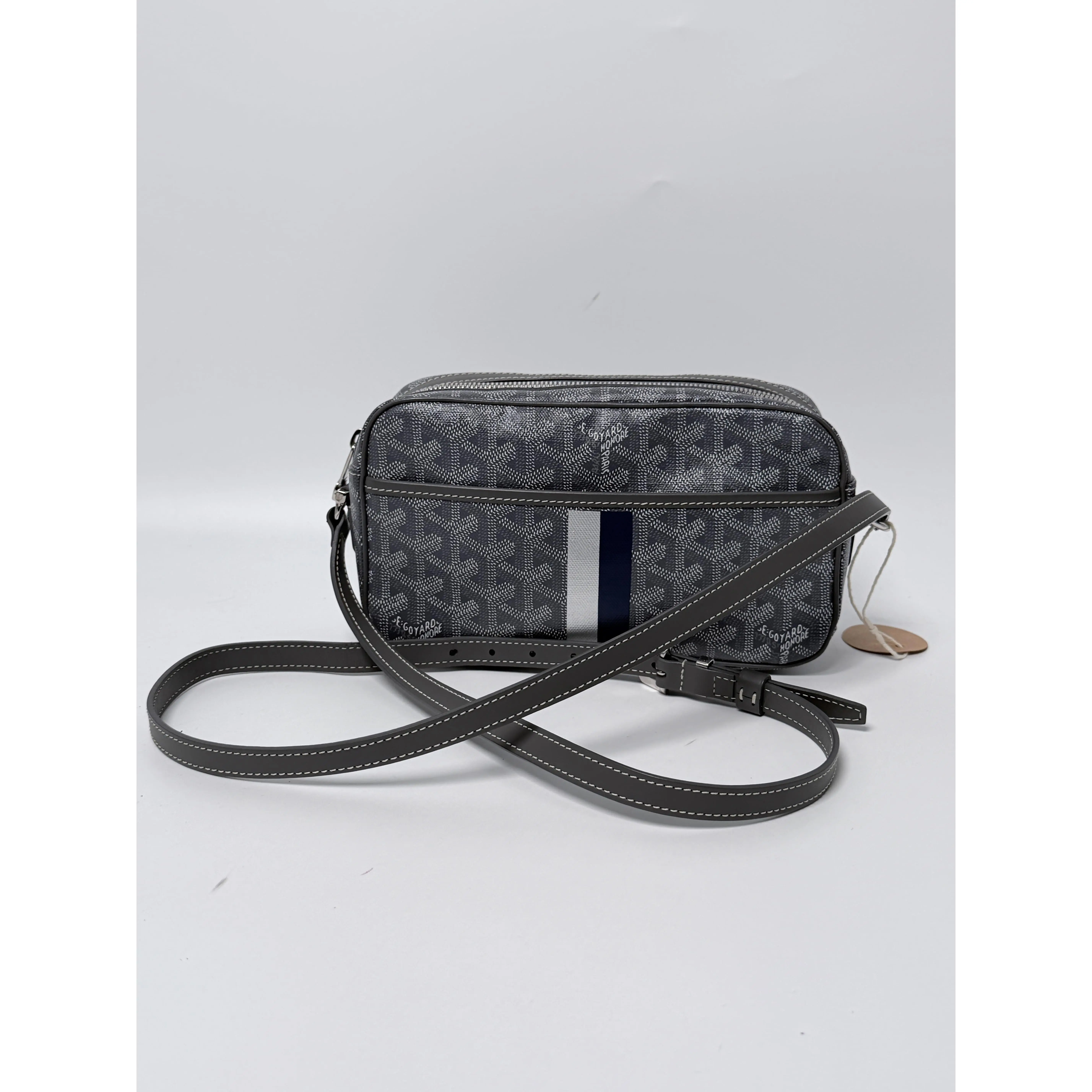 Pre-owned Goyard Canvas Crossbody Bags Cap Vert PM Grey Crossbody Shoulder Handbag Crossbody Bag P001GY