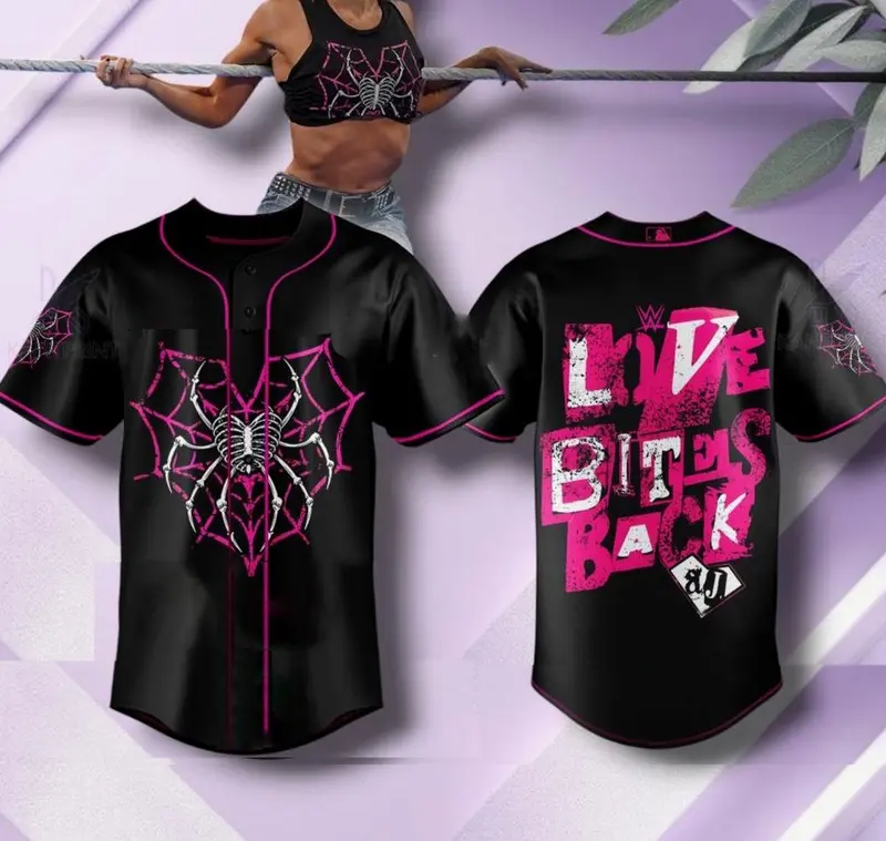 Premium AJ Lee Love Bites Back Baseball Jersey - Available Now