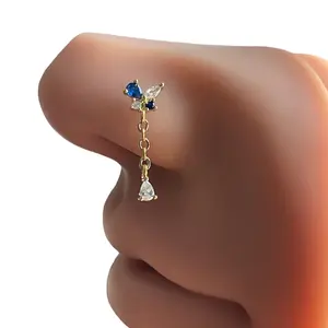 L Rod Nose Rings for Nose Piercing - Gold / Silver 20 Gauge, Stainless Steel, Durable Accessory with Various Designs