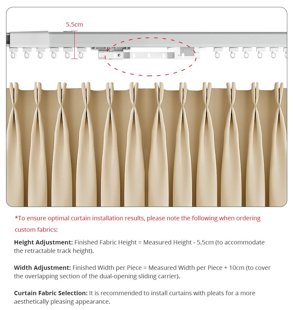 Zemismart Fully Automatic Electric Curtain Sliding Rail Directly Connected to Apple HomeKit for Easy Control and Installation