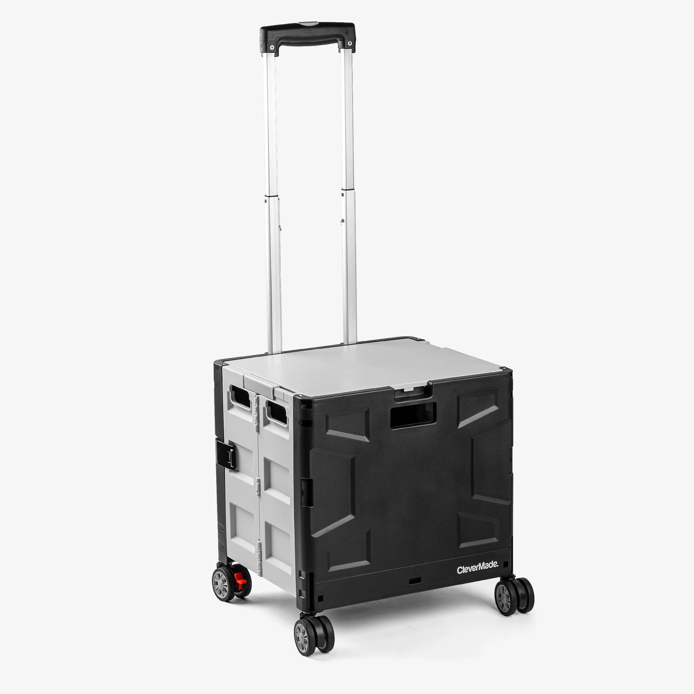 Collapsible Wheeled Polypropylene Crate with 4 Swivel Wheels, 55L/35L Capacities, 100 lbs/75 lbs Load Limits, Ideal for Classroom Supplies, Teachers