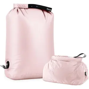 Travel Laundry Bag, Pump Free Vacuum Storage Bag  Compression Dirty Clothes Travel Bag  Wet Dry Bags Large Capacity Space Saver Bags Camp Clothes Organizer (1 Pcs)(, L)