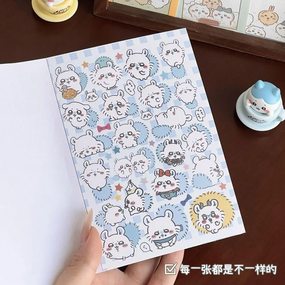 Chiikawa Cute Sticker Book Hachiware Usagi Kawaii Decals Journal Scrapbook DIY Decor Cartoon Anime Stickers for Girls Daily Use