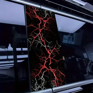 Car Lightning Pattern Sticker, Car B-pillar Lightning Sticker, Car Exterior Decorative Sticker, Universal Car Accessories for Car, SUV, MPV, Car Decals, Car Truck Decal