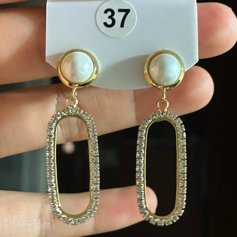 # A37 Earrings for Women 14K Gold Plated Cubic Zirconia For Live