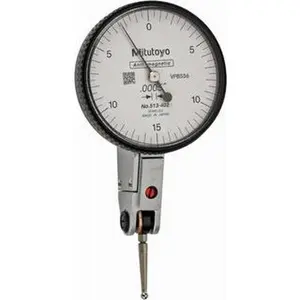 Mitutoyo 0 to 0.03", 0.000500" Graduation, Horizontal Dial Test Indicator 0-15-0, 40mm White Dial, 0.000500" Accuracy 513-402-10T