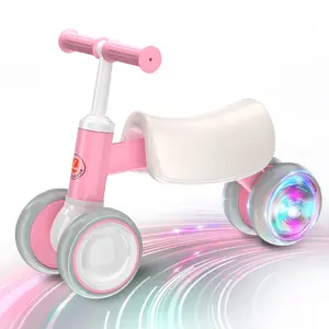 Colorful Lighting Baby Balance Bike Perfect Toy Gift for 1.5 Year Old Boys Girls, 18-36 Months Toddler Balance Bike,1st Birthday Gifts