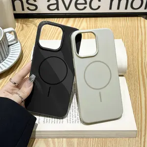 [LX]Glitter Liquid Silicone Soft Magnetic Case For IPhone 16 15 14 13 11 12 Pro Max For Magsafe Wireless Charge Bumper Glossy Cover