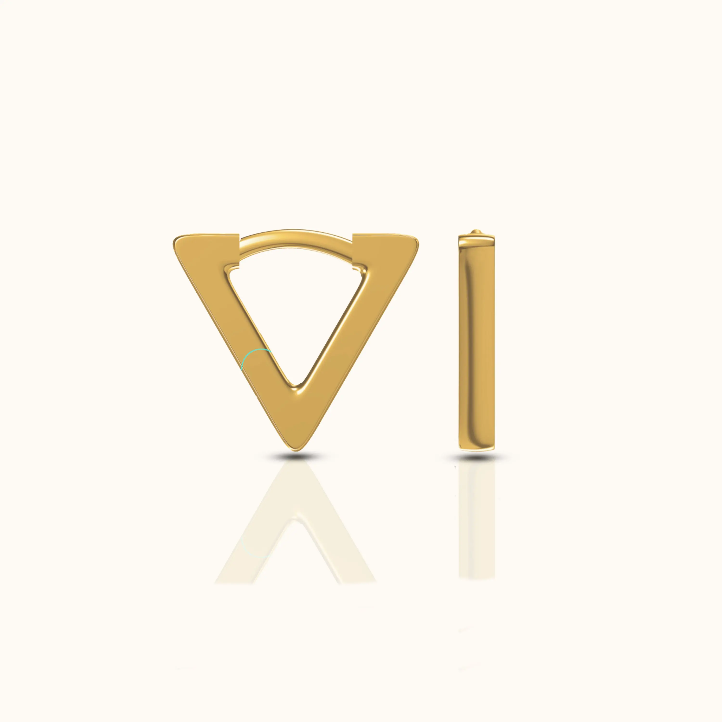 Infinity Diamond Shaped Triangle Hoop Earrings