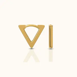 Infinity Diamond Shaped Triangle Hoop Earrings