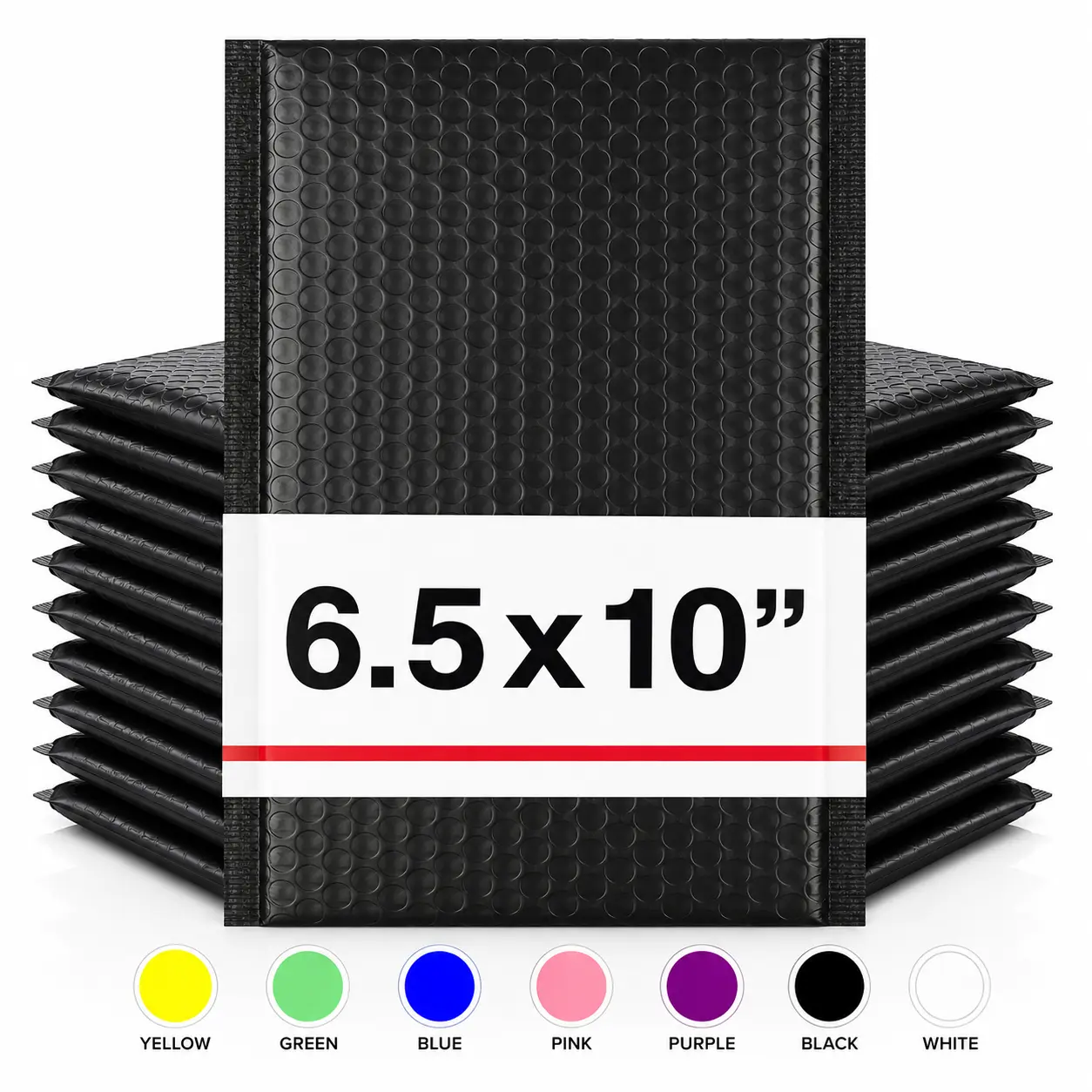 6.5x10 Poly Bubble Mailers (6.5x9 Usable Space) Self Seal Padded Shipping Envelopes for Small Business, eBay, Etsy, Amazon, Shopify & TikTok Shop Sellers, Lightweight Mailing Bags for Shipping Products, Clothing