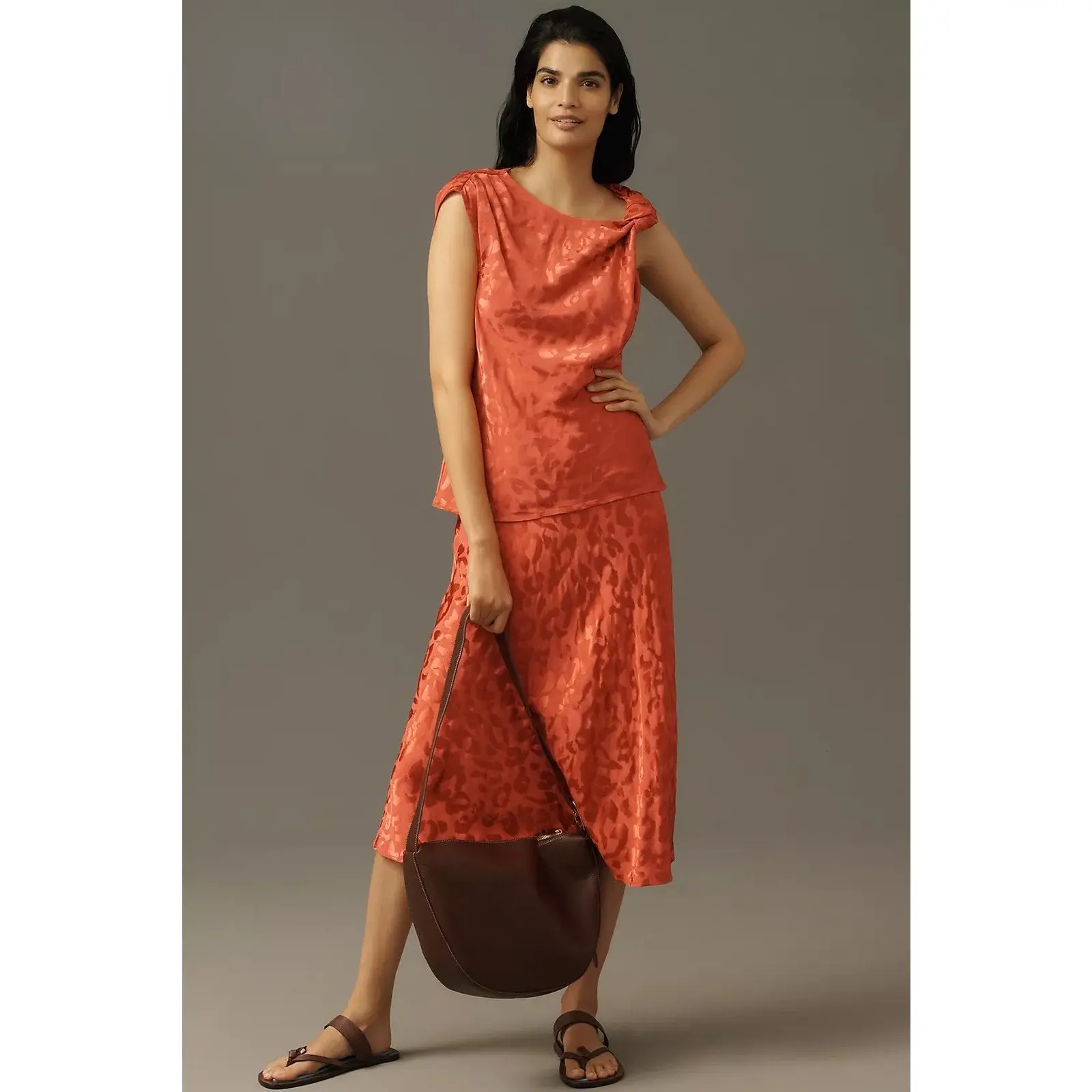 Farm Rio x Anthropologie Printed Asymmetric Tank + Midi Skirt $188 XS