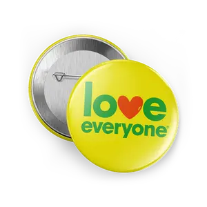 Love Everyone Button -  Yellow