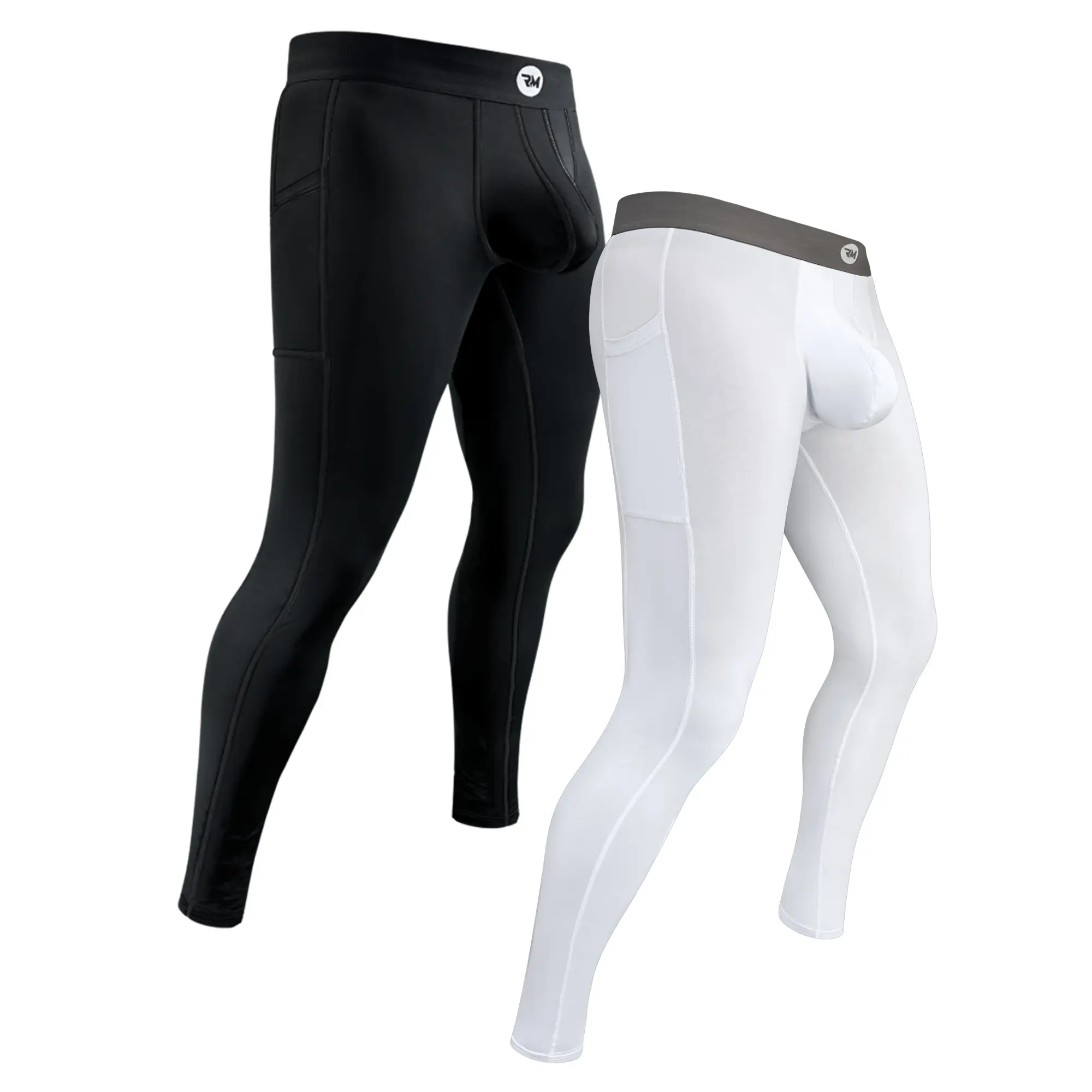 Nylon 28in Leggings No Fly 2 Pack long Johns Leggings Fabric Man Menswear Spandex Thermal Breathable Gym Stretch Sweat High Waist Compression Fitness Pants
