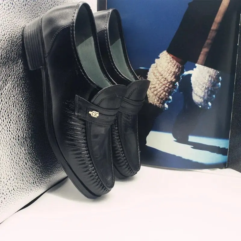 Handmade Michael Jackson Classic Leather Shoes Sole Easy Moonwalk Jackson's Tap Dancer