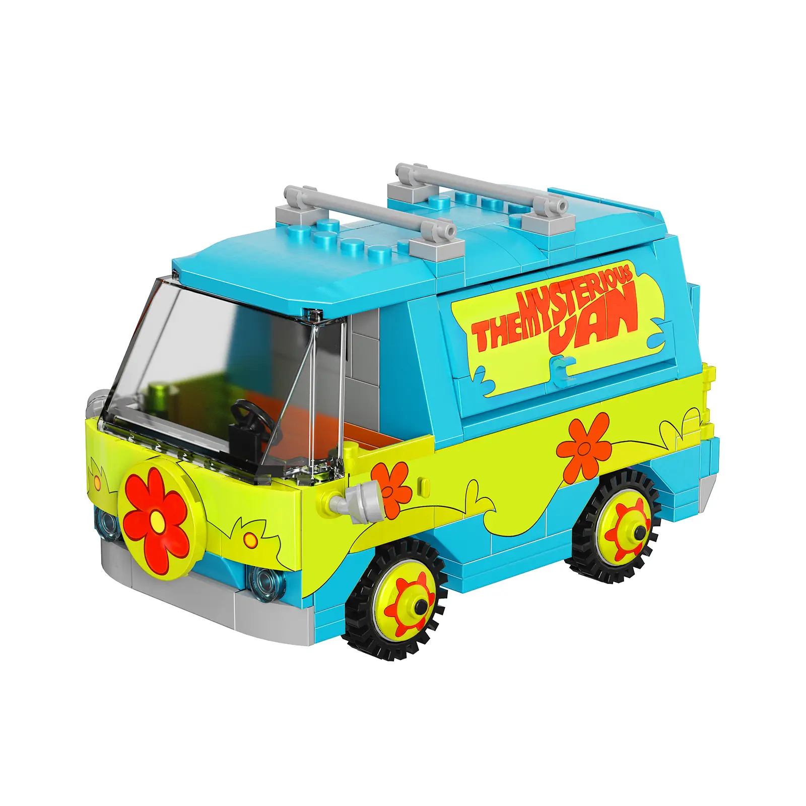 Cute Mystery Van Cartoon Vehicle Building Blocks Set (320 pcs) – Cute & Colorful Mini Van Model Toy for Kids, Great Gift for Halloween, Christmas & Fa