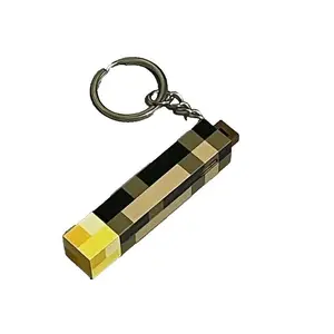 Pixel Light Up Keychain- Flashlight Keychain with Rechargeable Cartoon Toy, Hand Held & Keychain Light for Decor for Kids