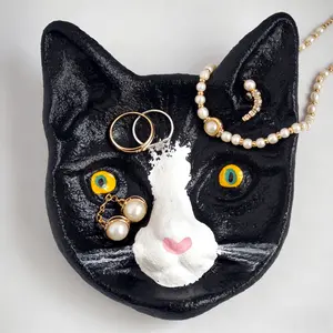Vintage Cast Iron Cat Tray, Key Storage Dish, Cute Cat Jewelry Ring Holder, Desktop/wall Decor Ornament