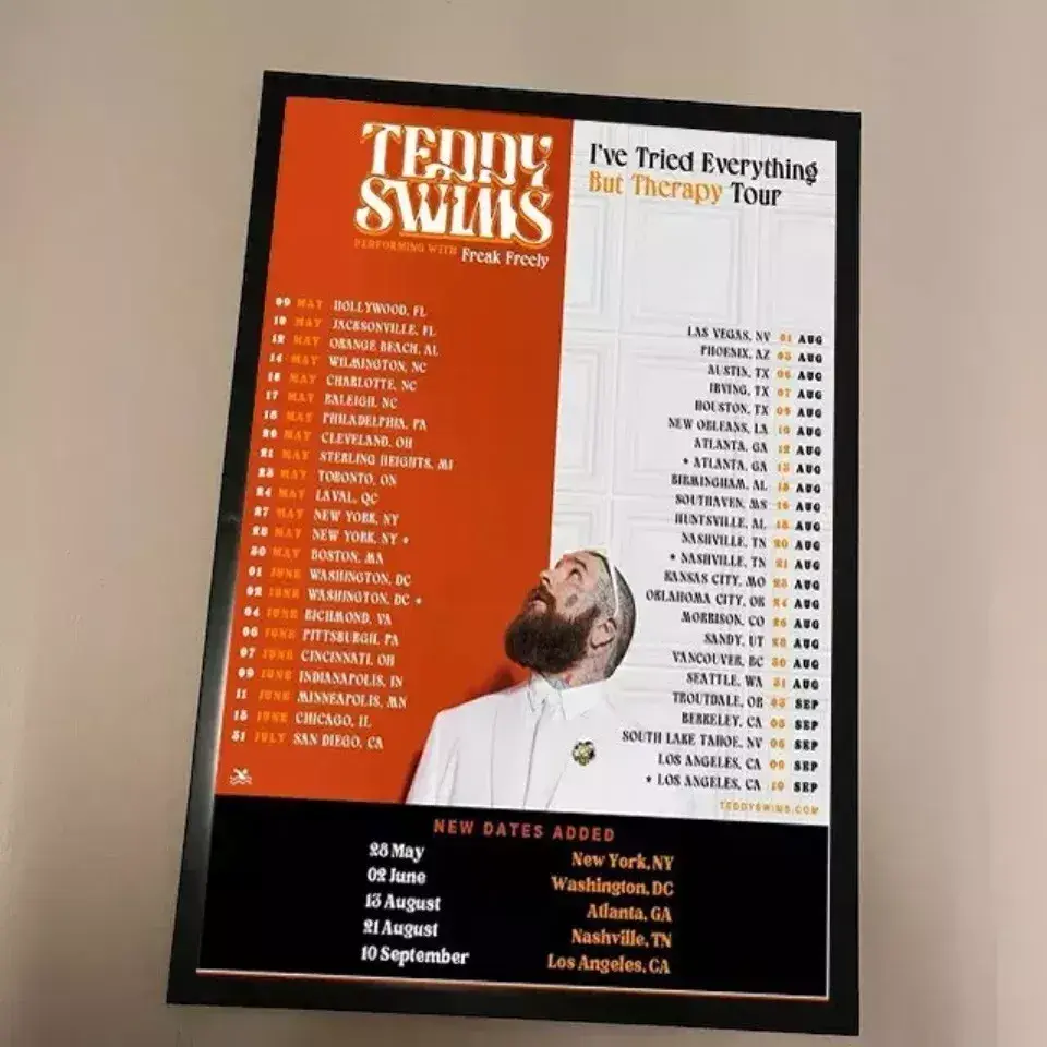 Teddy Swims 2025 Tour Poster