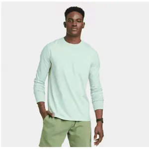 Men's Long Sleeve Pocket T-Shirt - Goodfellow & Co Blue L