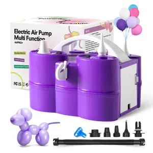 Balloon Pump Electric, 3-in-1 Portable Air Pump for Balloons and Inflatables, Fast Inflator Deflator for Pool Floats, Air Mattress, Birthday Party Decorations 8 Nozzles Included 110V 600W