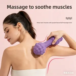 Peanut Massage Ball Textured Trigger Point Roller for Muscle Relief Ergonomic Deep Tissue Massage Ball for Back Neck Foot & Full Body Recovery Portable Compact Body Care