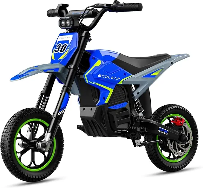 K2 Kids Electric Dirt Bike - 36V 850W Peak Motor, 20 MPH Top Speed, 18-mi Range, 3-Speed Modes, Dual Suspension, Disc Brake, Off-Road Electric Motorcycle for Kids Ages 4-10 (Sports & Outdoor Scooters Equipment)
