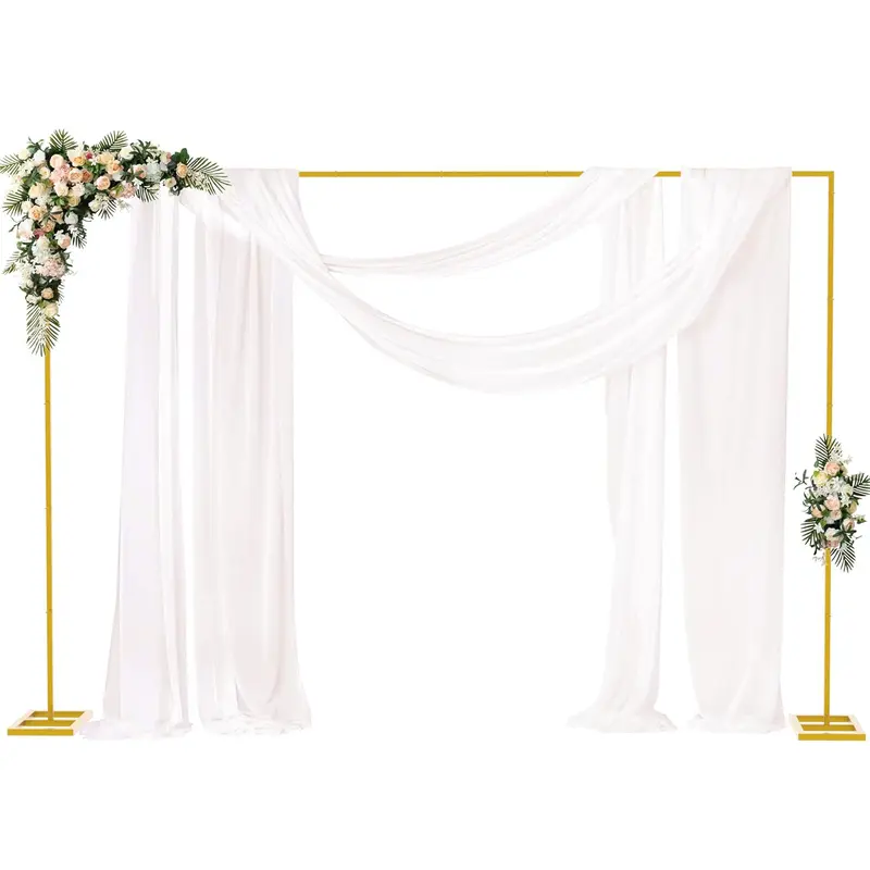 6FT/8FT Square Arch Backdrop Stand, Metal Balloon Arch Stand, Wedding Arches For Ceremony Wedding Birthday Party Decoration