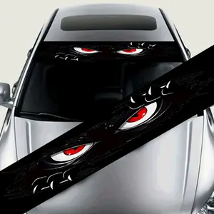 Angry Monster Peeking Car Windshield Sticker Black Vinyl Decal for Auto Truck SUV Vehicle Window Decoration Truck Decals