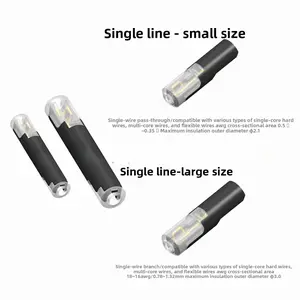 Pack of 50, cross-border 1P single-wire interplug connector D1 with lock, no stripping wire, no welding, pluggable terminal 1 square