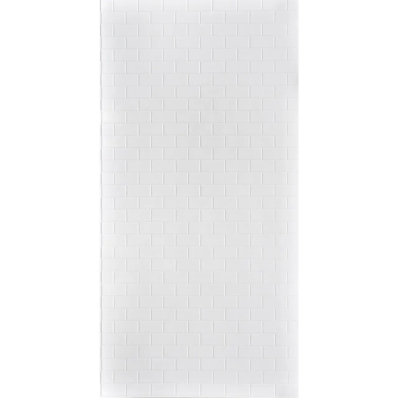 From Plain To Beautiful In Hours Subway Tile 4ft. x 8ft. Gloss White Paintable PVC Decorative Wall Panels (3-Pack) (96 sq. ft./Case), Bio Seam System, Easy To Clean, Interior Wall