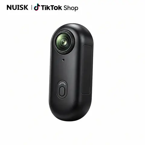 NUISK Thumb Action Camera - POV First-Person Wearable Body Cam, Ultra-Compact Hands-Free Vlog Device with Waterproof Case, Magnetic Accessories, Clip, Compatible Only with U3-Spec Memory Cards for Student Daily Recording