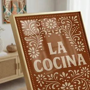 [UNFRAMED] La Cocina Talavera Art Poster Matte Vertical Poster | Mexican Kitchen Decor