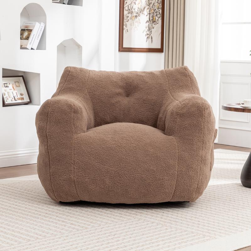 Giant Bean Bag Chair with Armrests High-Density Foam Filling for Ultimate Comfort and Relaxation in Living Room Bedroom Reading