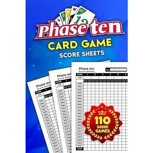 Phase 10 Score Sheets: Phase 10 Game Score Pads for Scorekeeping - Phase 10 Score Cards With Size 6 x 9 Inches