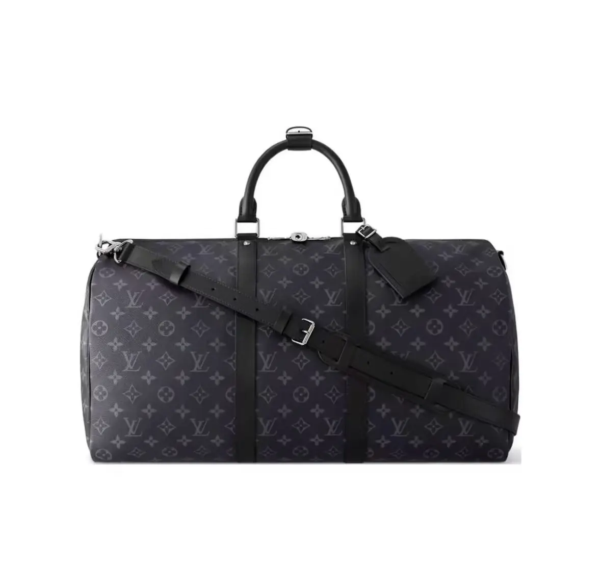 Pre-owned Louis Vuitton Keepall 50 Black Monogram Travel Duffel Bag, Top Handle Pre Loved Luggage, Item No. 2601455