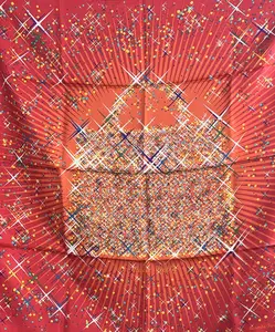 Pre-owned HERMÈS silk scarf Hermes Magic Kelly Carre 90 by 90 100% Fabric, Versatile for Everyday Wear and Special Occasions leather