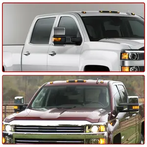 YITAMOTOR Chrome Tow Mirrors for 2003-2006 Chevy Silverado Sierra 1500 2500HD LED Signal