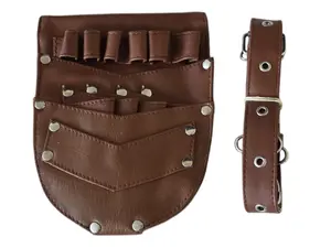 Hairdressing Tool Belt Adjustable Scissors Holder Leather Hairdresser Bag