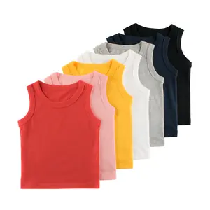 Kawell 7-Pack Toddler Boys Cotton Sleeveless Tank Tops,2-7T