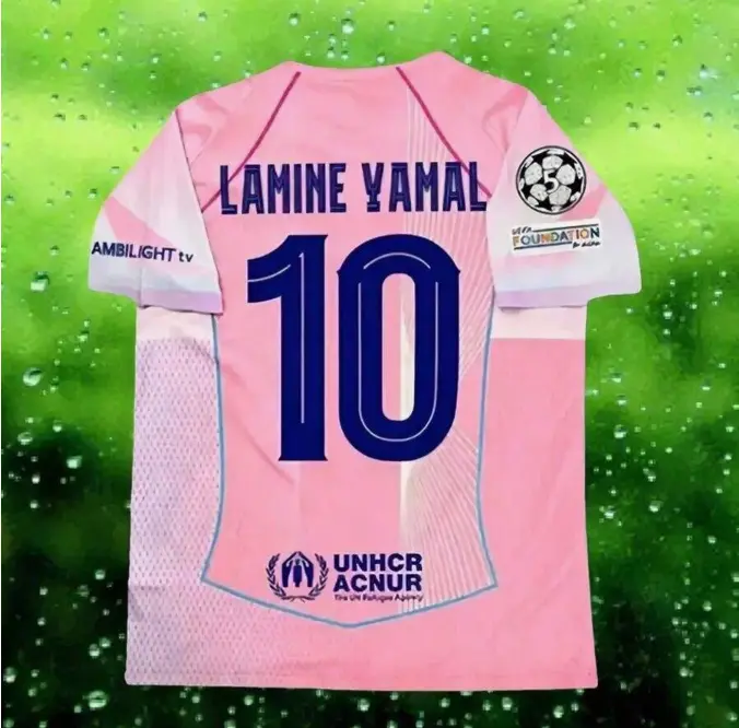 [FULL LOGO] Pink Soccer Jersey No.10 – Youth Inspired Football Fan Shirt, Short Sleeve Game Day Sports Top