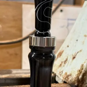 Black and White Swirl Acrylic Duck Call