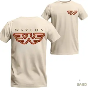 Waylon Jennings Logo Shirt - Classic Outlaw Country Fan Pullover, Vintage Music Style, Graphic Hoodies For Adults, Outdoor Casual Streetwear Style For Men And Women (Unisex Fit)