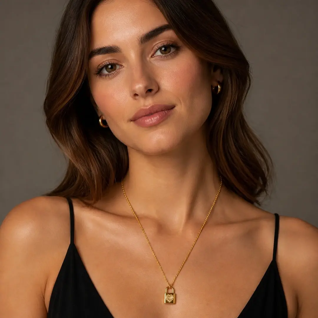 Heart Lock Pendant Necklace