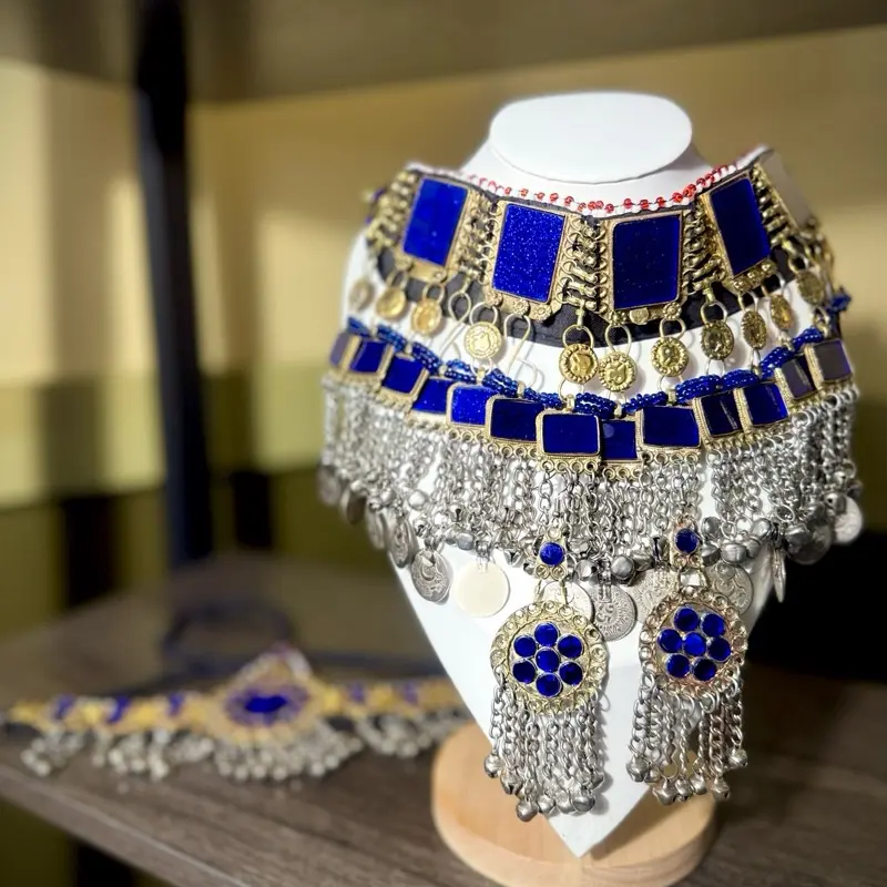Afghan blue jewelry set