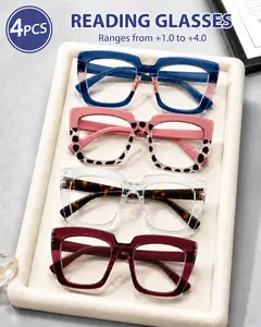 Progressive Multifocal Photochromic Reading Glasses for Women Men, Blue Light Filtering Readers with HD Clear Vision, Lightweight Oversized Frames