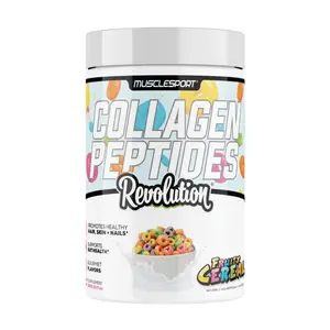 MuscleSport Collagen Peptides - Hydrolyzed Grass Fed Collagen Powder Supplement - Promotes Healthy Hair, Skin, Nails, Joints (30 Servings) Healthcare Edible
